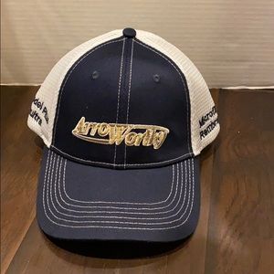 Navy Blue / White Adjustable mesh back trucker hat
